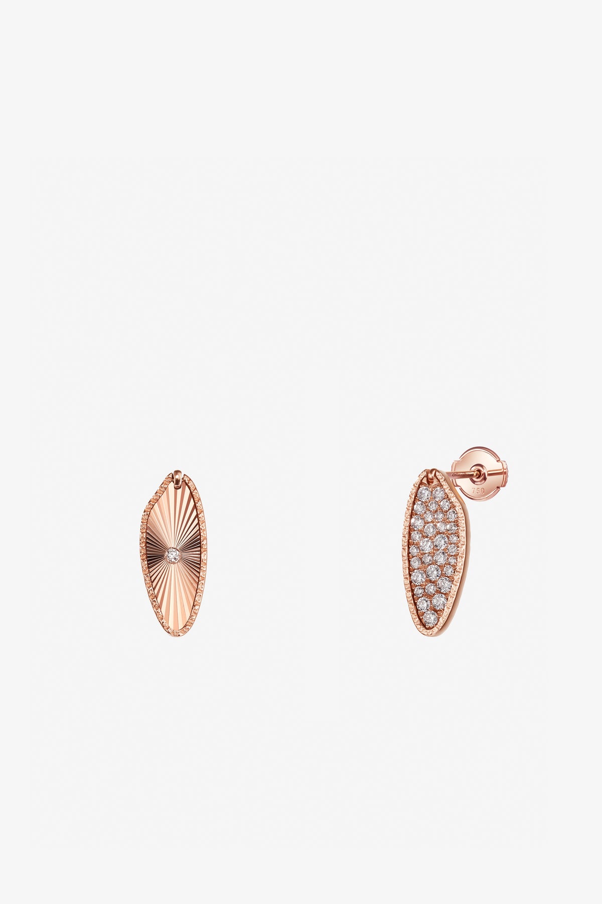 Reversible Wheat grain earring