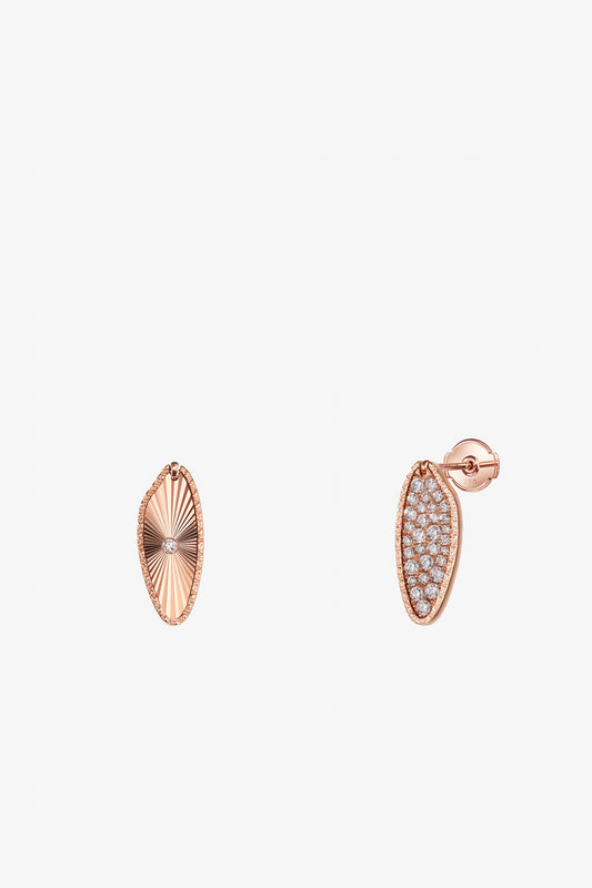 Reversible Wheat grain earring