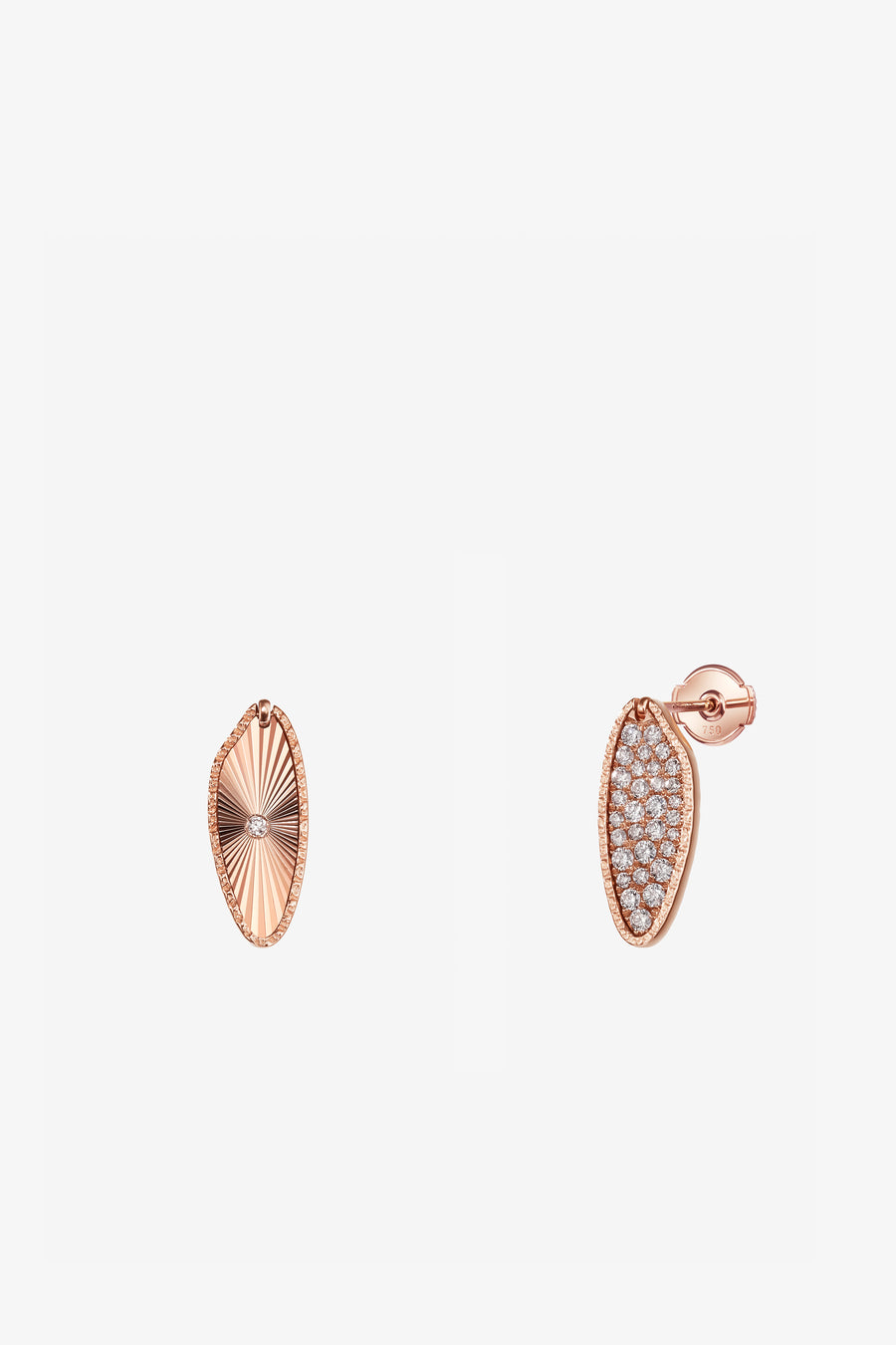 Reversible Wheat grain earring