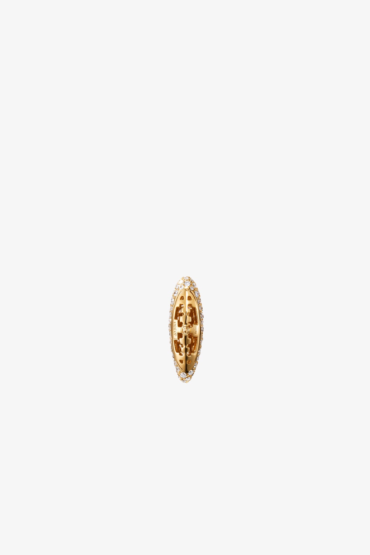 GOLD GRAIN EARRING WITH FULL DIAMONDS