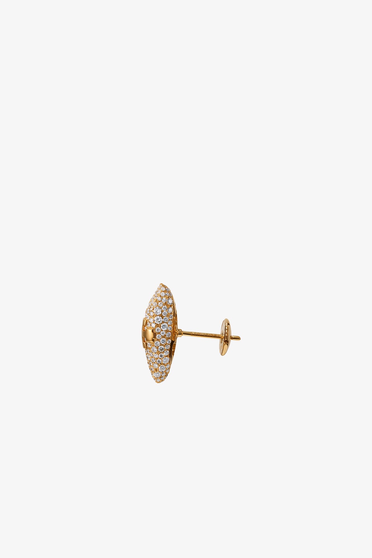 GOLD GRAIN EARRING WITH FULL DIAMONDS